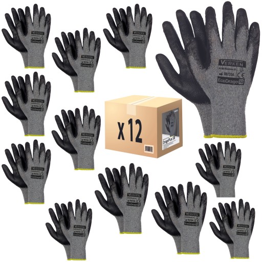 Pracovné rukavice DRAGO LATEX 12 párov XL