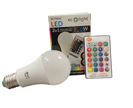 E27 LED žiarovka 8W RGB + teplá biela 16 farieb Sphere IR diaľkové ovládanie
