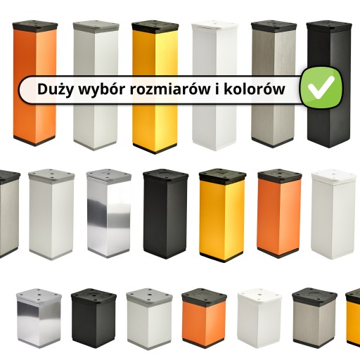 NÁBYTOK NA NOHY NOHA NASTAVITEĽNÁ NOHA 10 CM, ČIERNA
