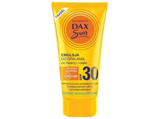 Dax Sun Emulzia na opaľovanie na tvár a telo SPF 30 travel-50ml