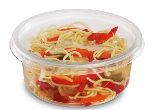 PP nádoba na šaláty, raw omáčky, 250 ml s okrúhlym vrchnákom, 50 ks.