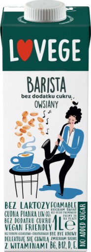 Lovege Oatmeal Barista Drink Bez pridaného cukru 1l