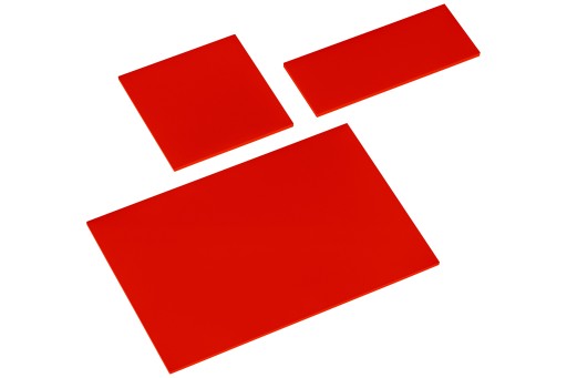 Plexisklo PLEXI ČERVENÉ rezané na rozmer 3mm LESK štandardné formáty