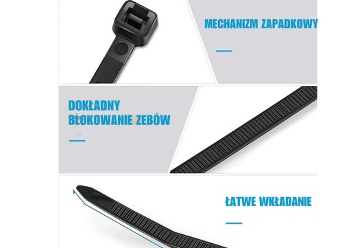 Sťahovacie pásky Sťahovacie pásky na káble Zipsy na káble Sťahovacie pásky na káble Sťahovacie pásky 250x1,2 mm