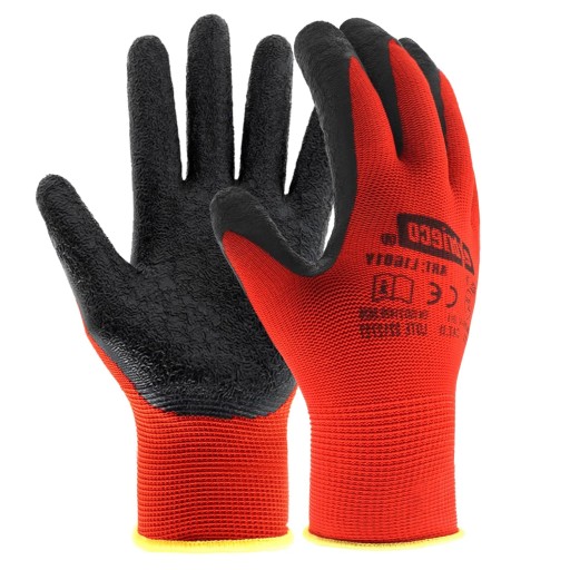 PÁR RUKAVICE Pracovné rukavice potiahnuté latexom STRONG THICK r10