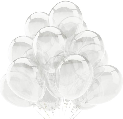 Pastelové balóny, TRANSPARENT, 1-99 narodeninová oslava, 10 ks