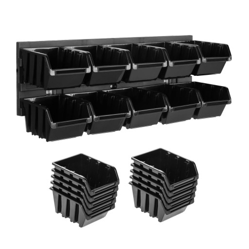 Doska na náradie 390 x 130 mm garáž s 10 boxmi