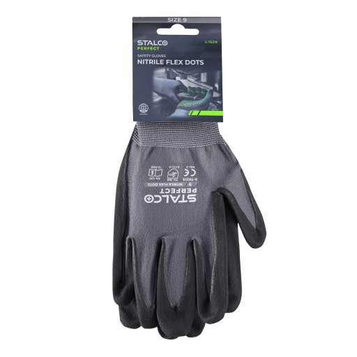 OCHRANNÉ PRACOVNÉ RUKAVICE NITRIL FLEX DOTS NITRILOVÉ rukavice R.9 L