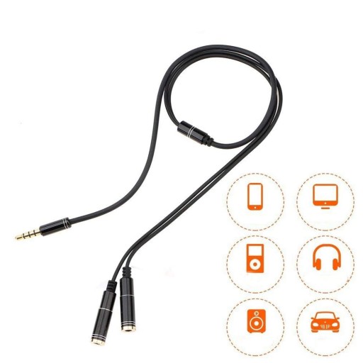 MINI KONEKTOR 3,5MM KÁBLA NA ROZDELENIE AUDIO SIGNÁLU pre SLÚCHADLÁ