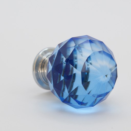 KRIŠTÁĽOVÝ NÁBYTOK Úchytka 30mm BLUE CRYSTAL glamour
