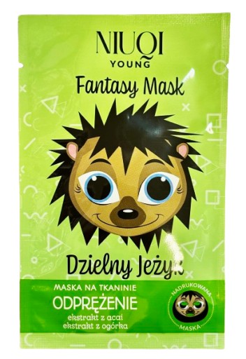 Niuqi Young Fantasy Mask Brave Hedgehog Látková maska relaxačná 1ks.