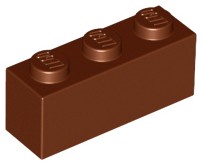 LEGO 3622 BRICK 1x3 hnedá NOVINKA (15g) 12 ks.