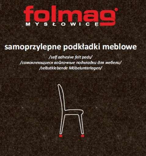 SAMOLEPIACA PODLOŽKA NA NÁBYTOK PLST 25x25 18 ks