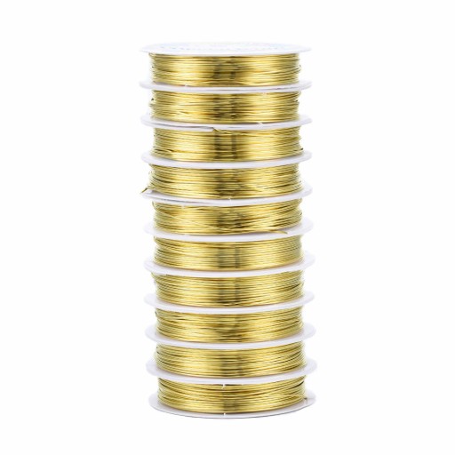 Medený, zlatý drôt, 0,8 mm, cca 3 m/ cievka