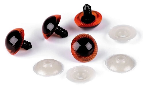 Oči pre hračky maskota 20mm succinit - 1 pár
