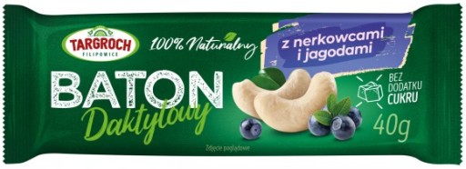 Tarpea Date Bar s kešu orieškami a bobuľami Kešu bobuľami