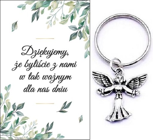 ĎAKUJEME HOSTOM DARČEK SVADOBNÝ ANJEL KĽÚČOVKA SPOMIENKY