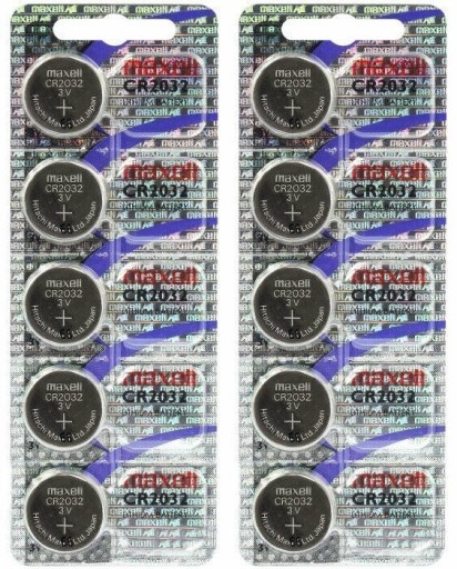 MAXELL CR2032 BATÉRIA 3V HOLOGRAM SADA 10ks