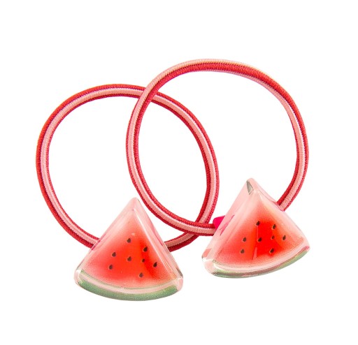 Sada gumičiek do vrkočov pre dievčatá, mini ovocie, melón
