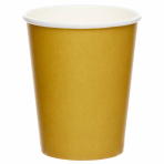 Zlaté chrómové papierové poháre 237ml
