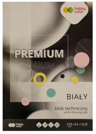 Technický blok A3/10 biely 250g Happy Color