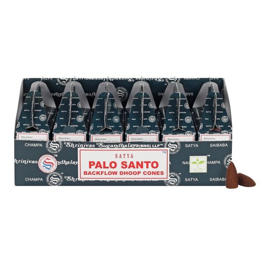 Spätné kónické vonné tyčinky PALO SANTO Satya (spätné vonné tyčinky