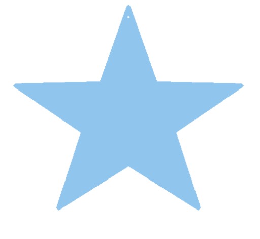 Dekor prívesok, prelamovaná dekorácia STAR, farby