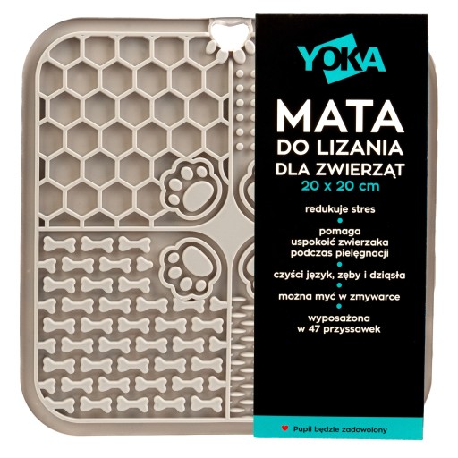 Vanička na LIZING MAT pre psov 20x20cm ANTISTRESOVÁ veľká XL ŠEDÁ