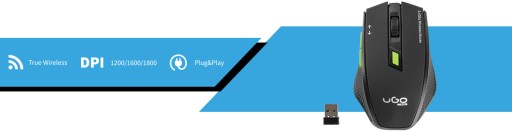 UGO MY-04 optická bezdrôtová myš 1800 DPI, čierna