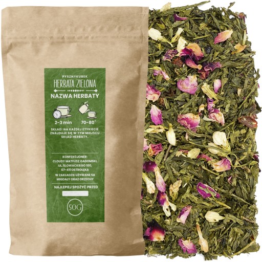 Zelený čaj sencha SAKURA 50G lahodná čerešňa
