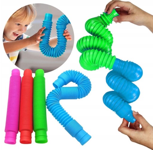 Pop Tubes Sensory Squishy Tubes Antistresová hrubá XXL hračka 6ks
