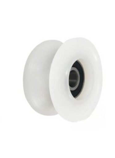 Rolka fi. Plast 60 mm, profilovaný, s ložiskami, pre 25 mm lano