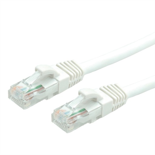 LAN UTP Cat.6A RJ45 sieťový kábel, biely, 1 m