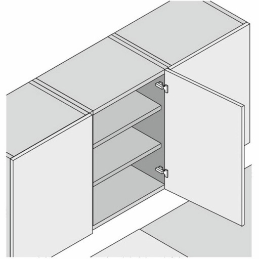 BLUM PREKRÝVAJÚCI pánt 71M2550 + CLIP H0 GUIDE