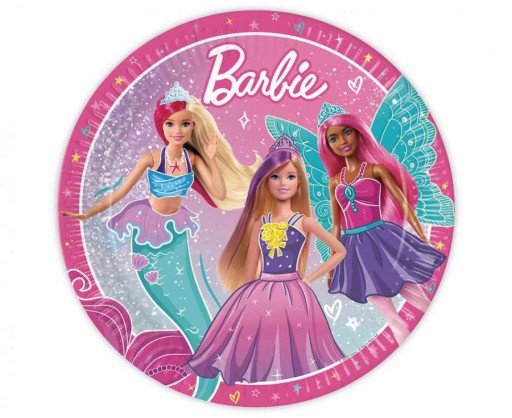Papierové taniere Barbie Fantasy Next Generation Mattel, 23 cm, 8 ks
