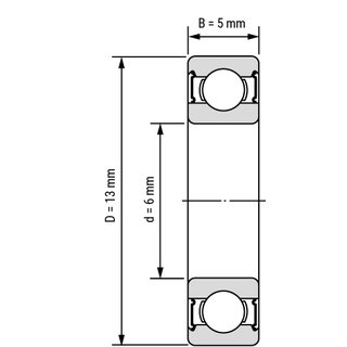 Ložisko 618/6 2RS ( 686 2RS ) / 6x13x5 mm