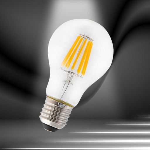 DEKORATÍVNA ŽIAROVKA LED FILAMENTOVÁ 8W=75W A60 E27 EDISON VINTAGE RETRO