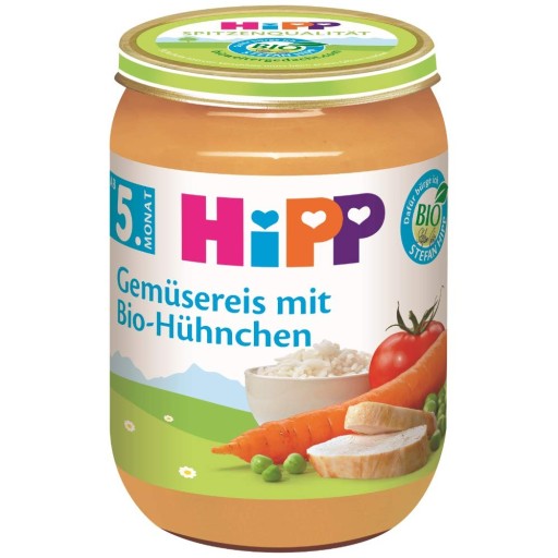 Hipp Bio večera Ryža so zeleninou Kuracie 5m 190g