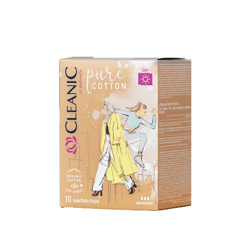 CLEANIC Pure Cotton Day hygienické vložky 10 ks