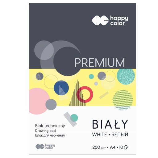 TECHNICKÝ BLOK BIELY A4 250G 10 LIST HAPPY KOL