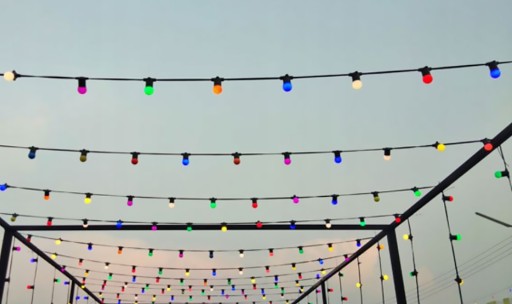 LED ŽIAROVKA E27 2W G45 FIALOVÁ na girlandy, 5 ks
