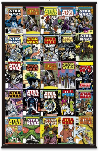 Plagát s obálkami komiksu Star Wars 61 x 91,5 cm