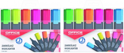 Zvýrazňovač Office Products, sada 12 kusov, mix