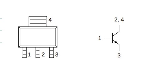 BCP56 tranzistor: NPN 80V/1A - 10 ks