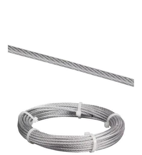 FI oceľové lano 2,0/3,0 mm v PVC plášti KOELNER 10 metrová cievka