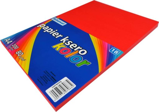 A4 100K KOPÍROVACÍ PAPIER, SYTOČERVENÁ FARBA