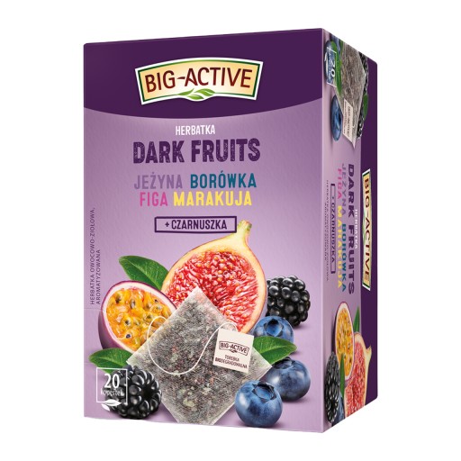BIG ACTIVE ovocný čaj DARK FRUITS černica čučoriedka marakuj 20 OBÁLOK