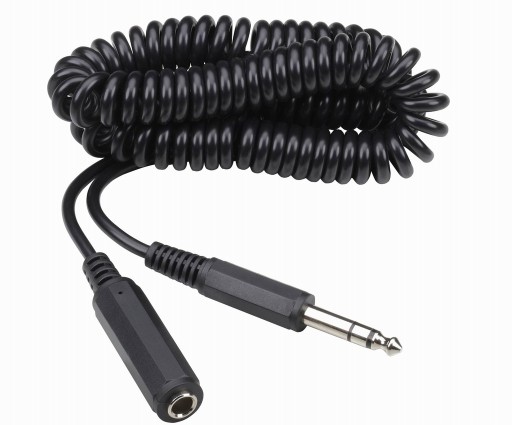 SPIRAL predlžovací kábel veľký jack 6,3 stereo 5m káblová zásuvka (1185a)