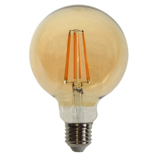 Dekoratívna LED žiarovka COG Filament G95 E27 9W