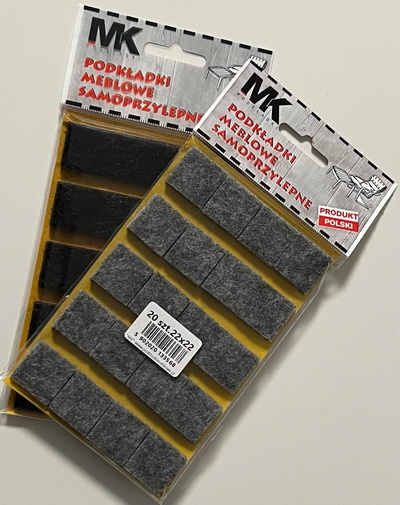 PLSTENÉ PODLOŽKY K NÁBYTOKOVÝM STOLIČKÁM STôL 22X22